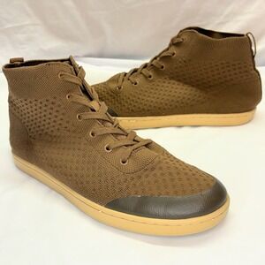 Suavs The Legacy Sneaker Mens Size 10 Brown Knit High Top Shoe Timber Brown
